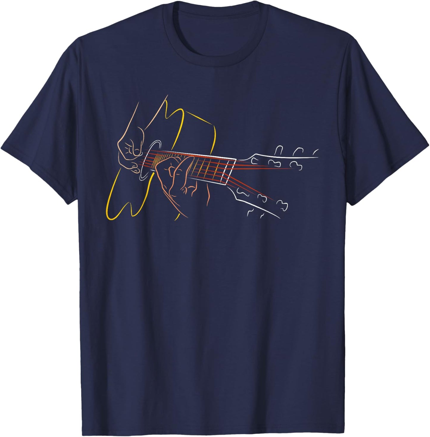 Acoustic Guitar Player | Great Guitarist or Band Gift T-Shirt - T-Shirt | Navy