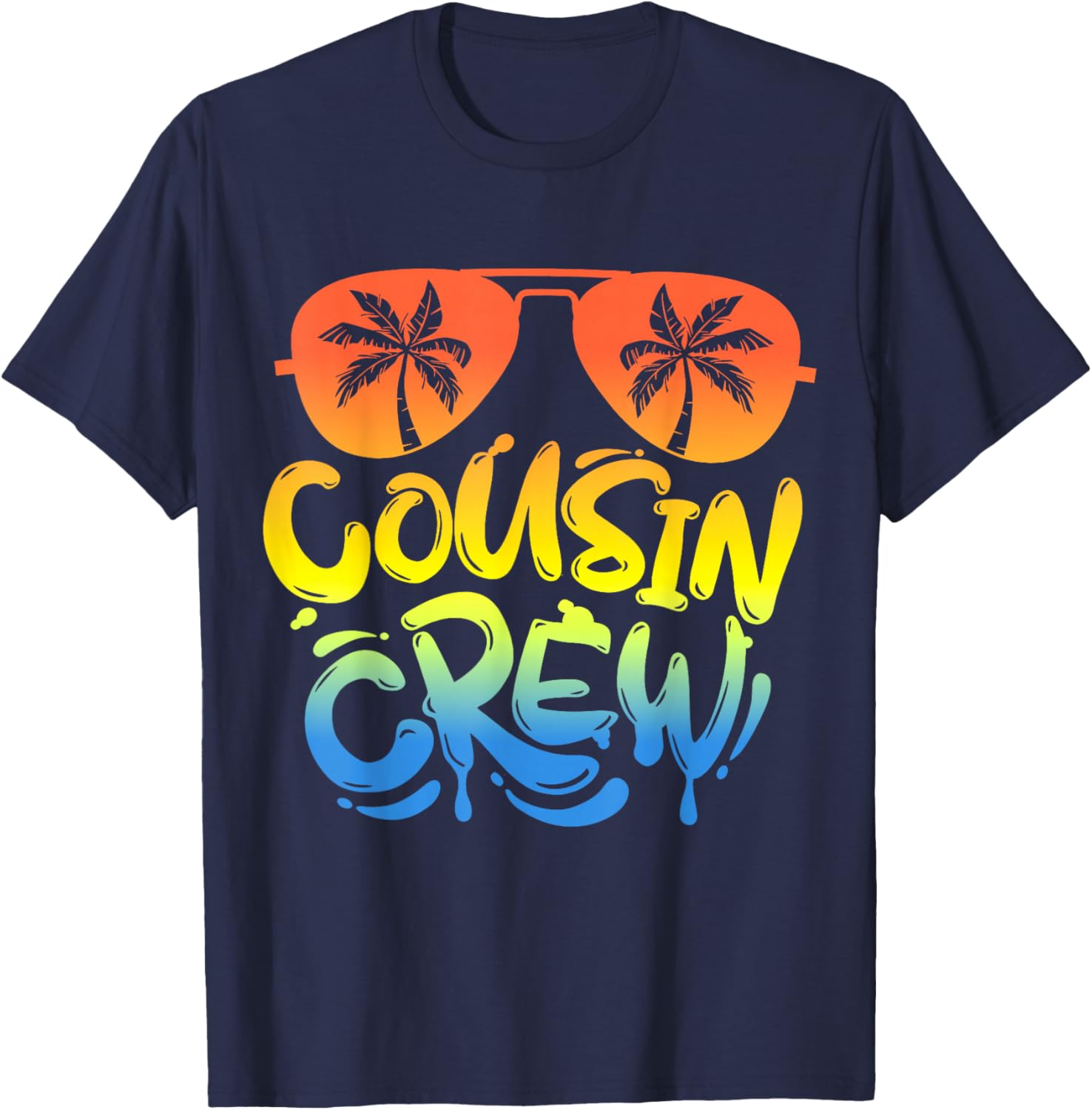 Cousin Crew Matching Shirt Summer Vacation Beach Trip Family T-Shirt - T-Shirt | Navy