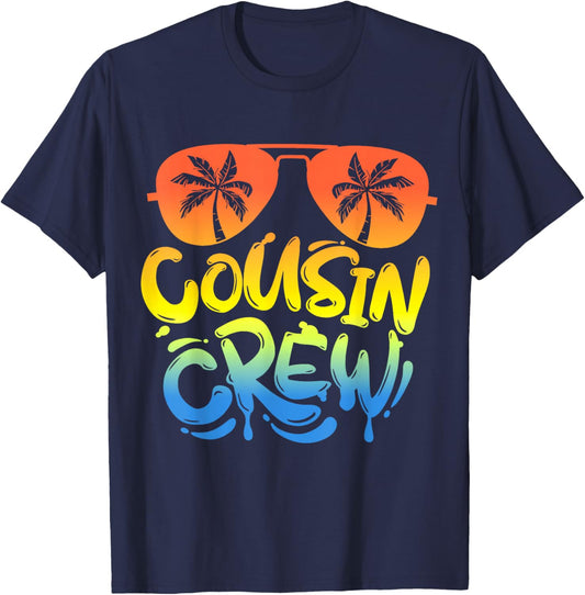 Cousin Crew Matching Shirt Summer Vacation Beach Trip Family T-Shirt - T-Shirt | Navy