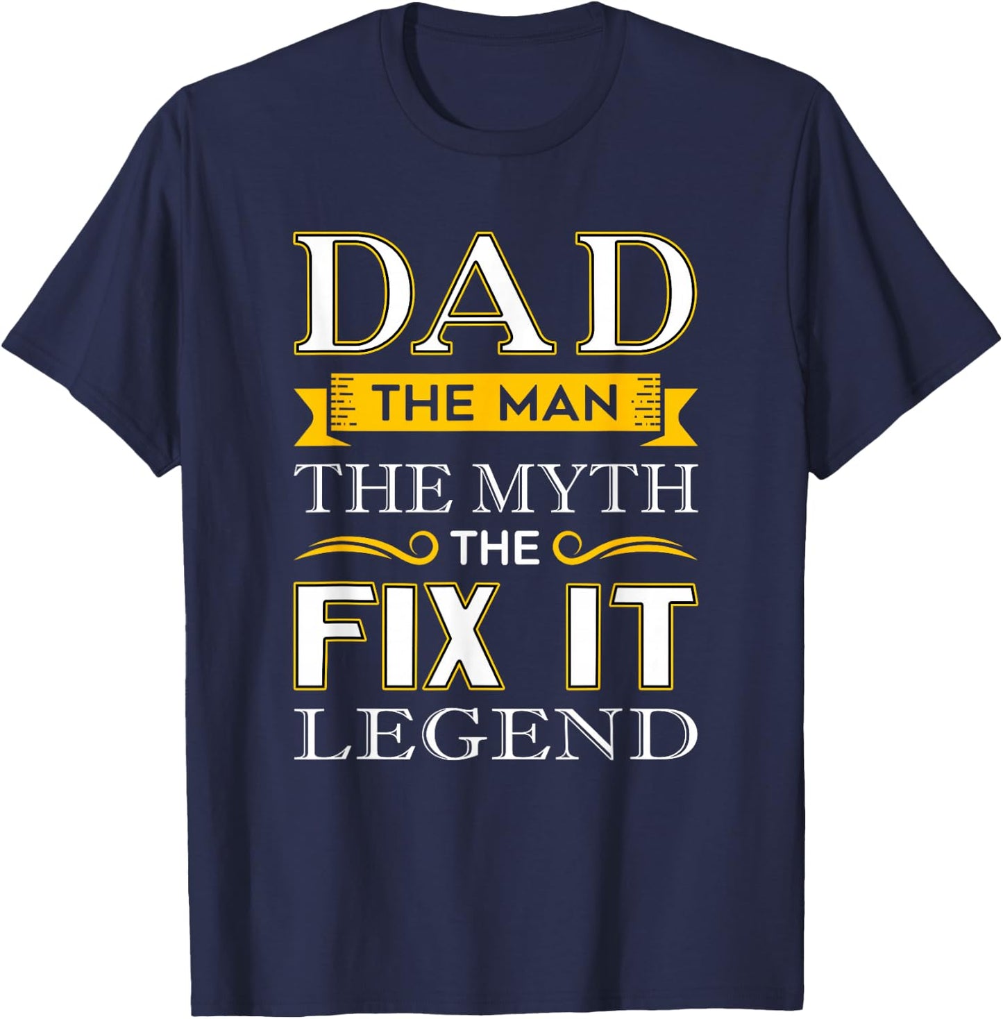 Mr Fix It Dad Fathers Day Handy Man T-Shirt - T-Shirt | Navy