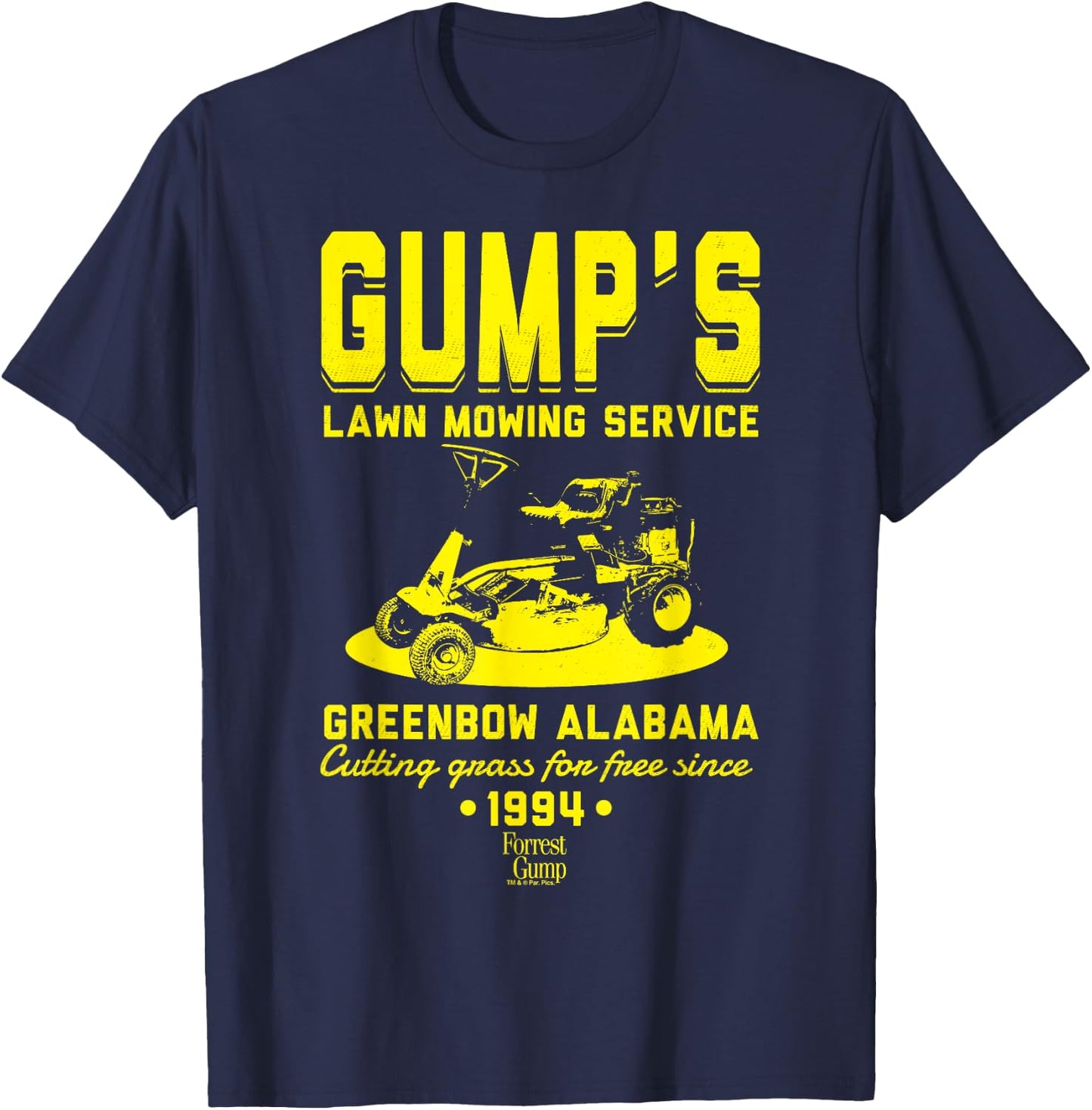 Forrest Gump Gump's Lawn Mowing Service T-Shirt - T-Shirt | Navy