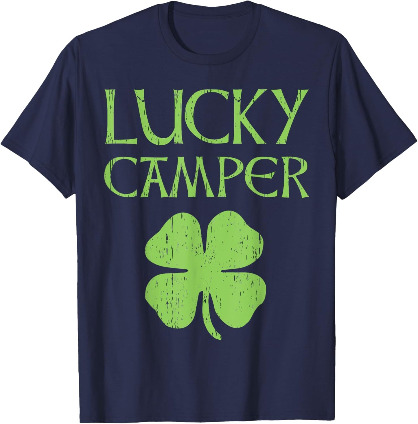 Camping St. Patrick's Day Irish For Lucky Campers T-Shirt - T-Shirt | Navy