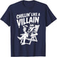 Chillin' Like A Villain Summerween Halloween Fun T-Shirt - T-Shirt | Navy