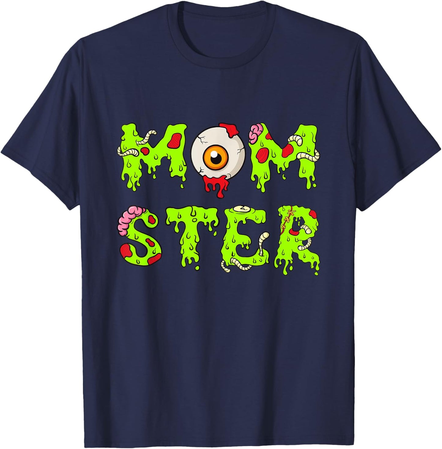 Funny Halloween Shirt for Mom Mom-ster T-Shirt - T-Shirt | Navy