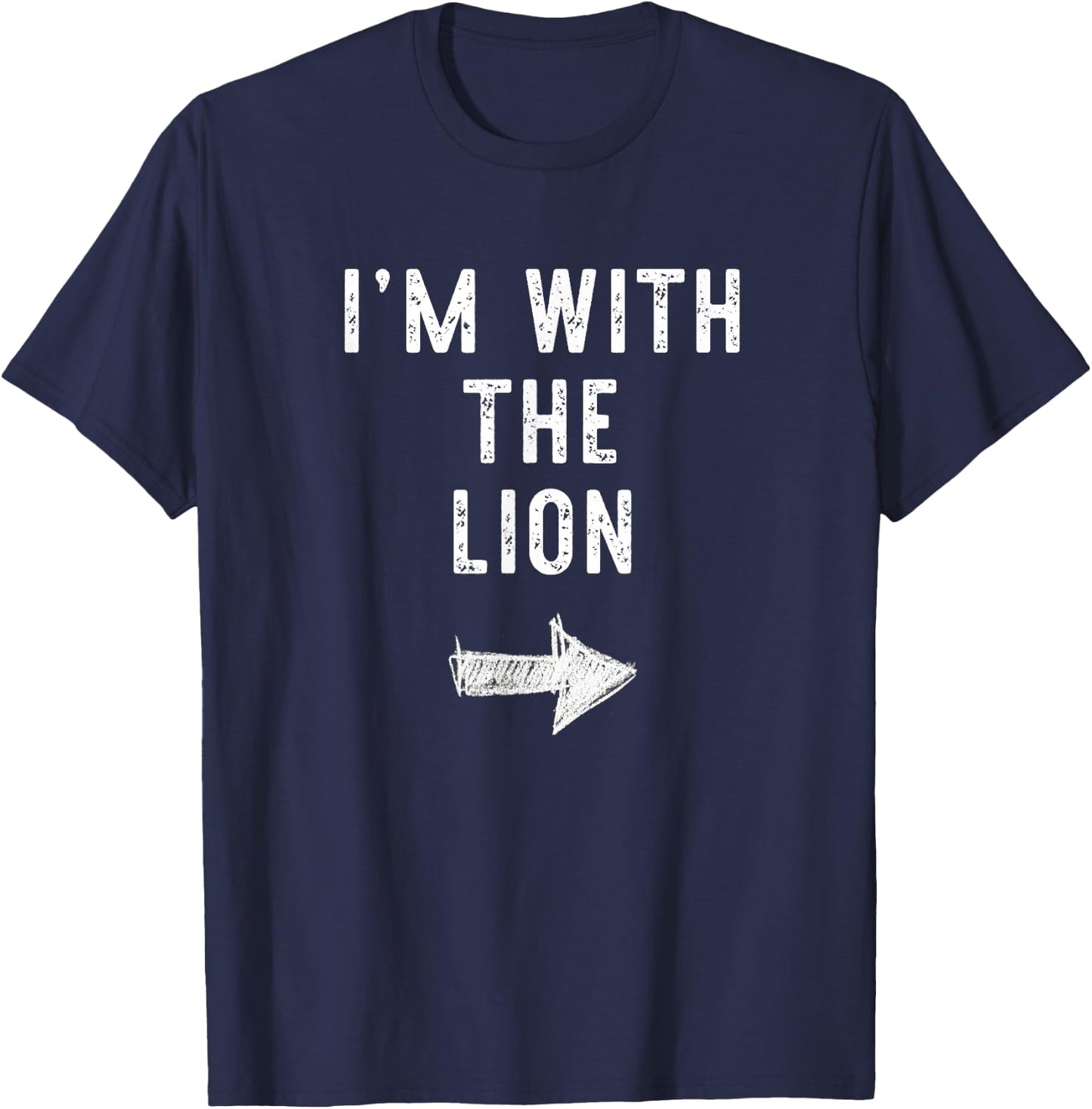 I’m With The Lion Halloween Couple Costume T-Shirt - T-Shirt | Navy