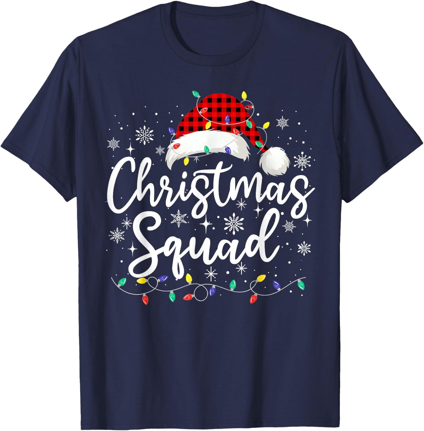 Christmas Squad Family Group Matching Christmas Pajama Party T-Shirt - T-Shirt | Navy