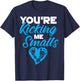 You're Kicking Me Smalls Shirt | Cute Pregnant Baseball Gift T-Shirt - T-Shirt | Navy