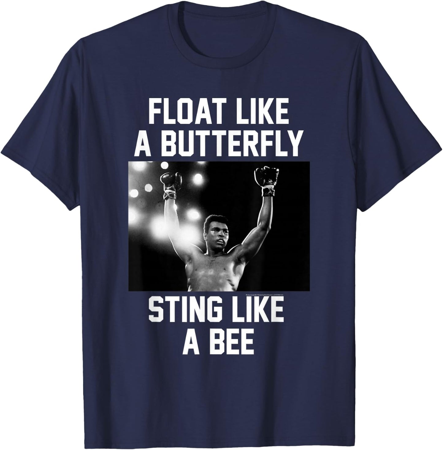 Muhammad Ali Float Like a Butterfly Small T-Shirt - T-Shirt | Navy