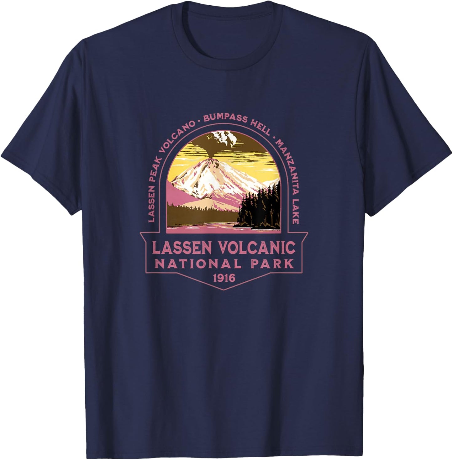 Lassen Volcanic National Park California Vacation Souvenir T-Shirt - T-Shirt | Navy