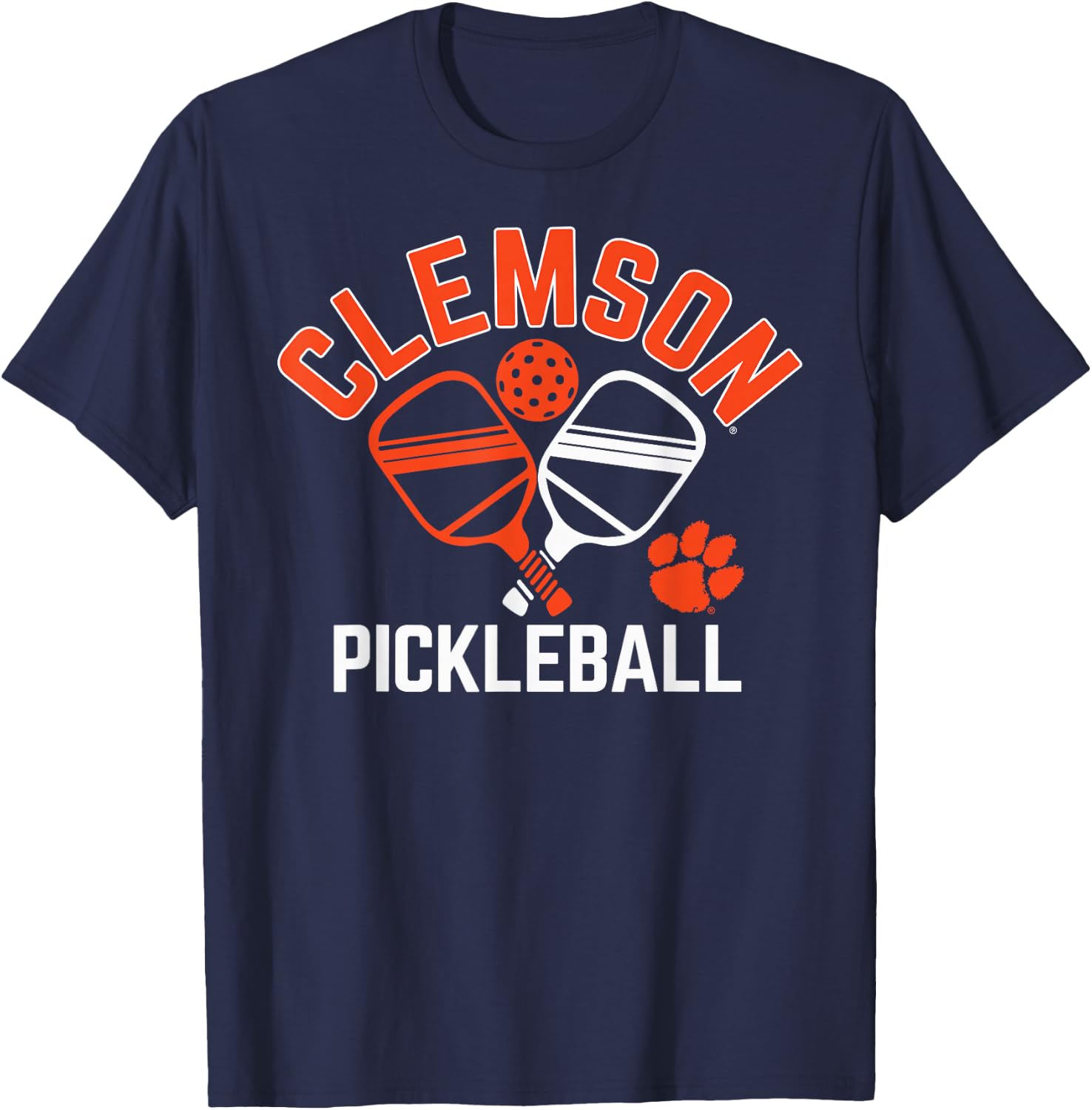 Clemson Tigers Pickleball Purple Officially Licensed T-Shirt - T-Shirt | Navy