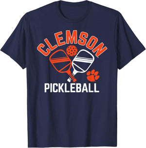 Clemson Tigers Pickleball Purple Officially Licensed T-Shirt - T-Shirt | Navy