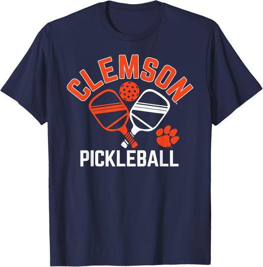Clemson Tigers Pickleball Purple Officially Licensed T-Shirt - T-Shirt | Navy
