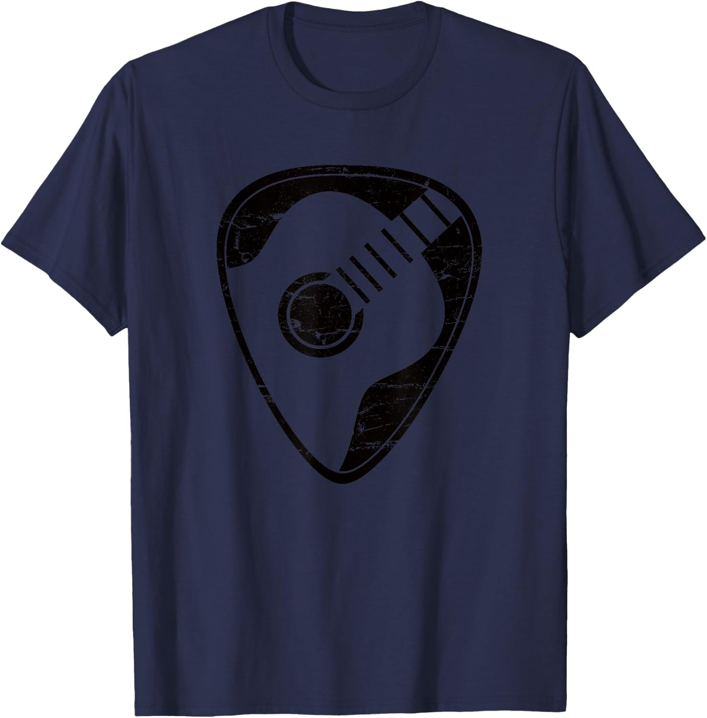 Guitar Plectrum Pick Acoustic Guitarist Shirt Gift T-Shirt - T-Shirt | Navy