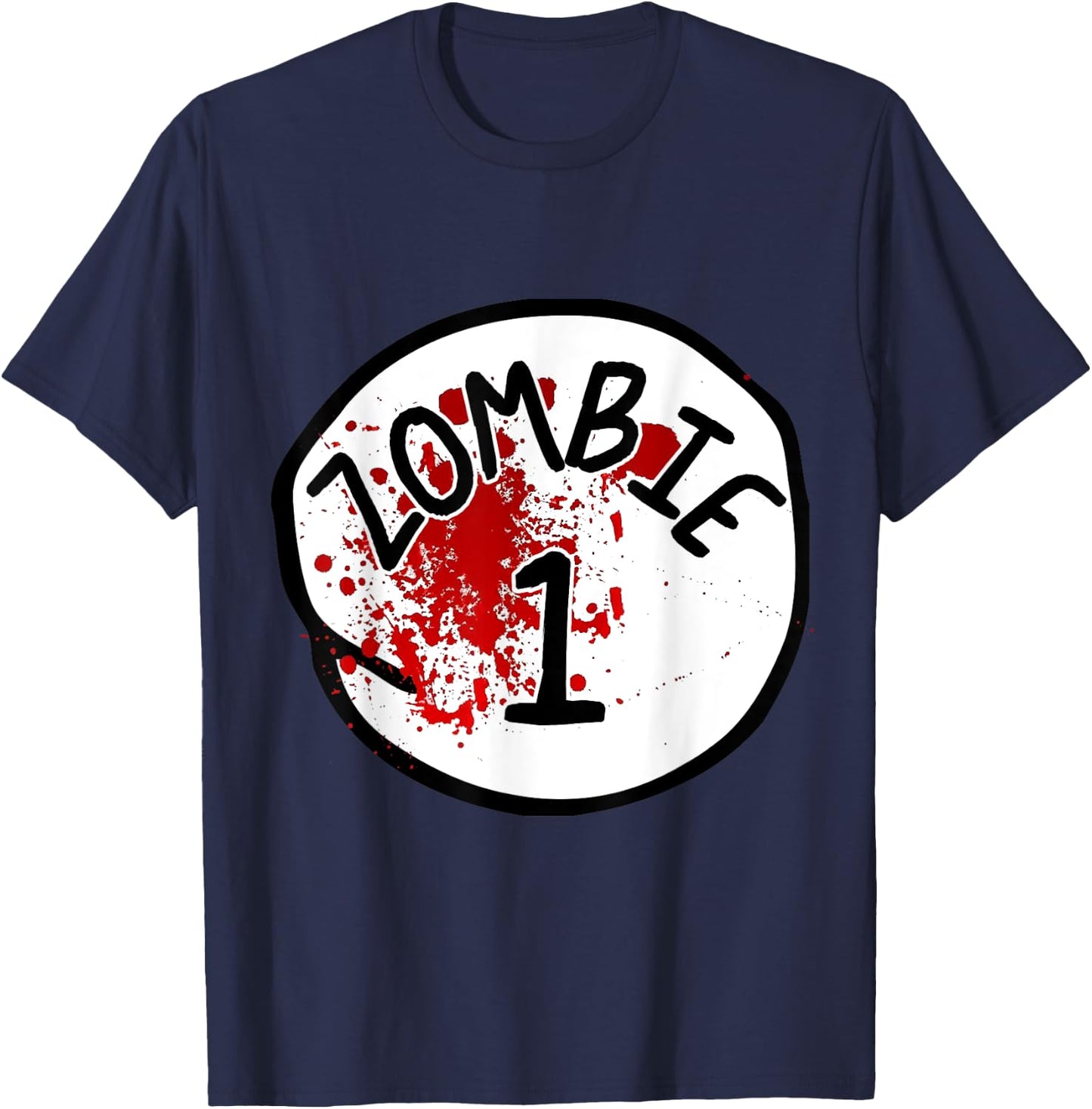 Couples Zombie 1 Halloween Costume T-Shirt - T-Shirt | Navy