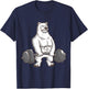 Polar Bear Powerlifting Weightlifting Gym And Animal Lovers T-Shirt - T-Shirt | Navy
