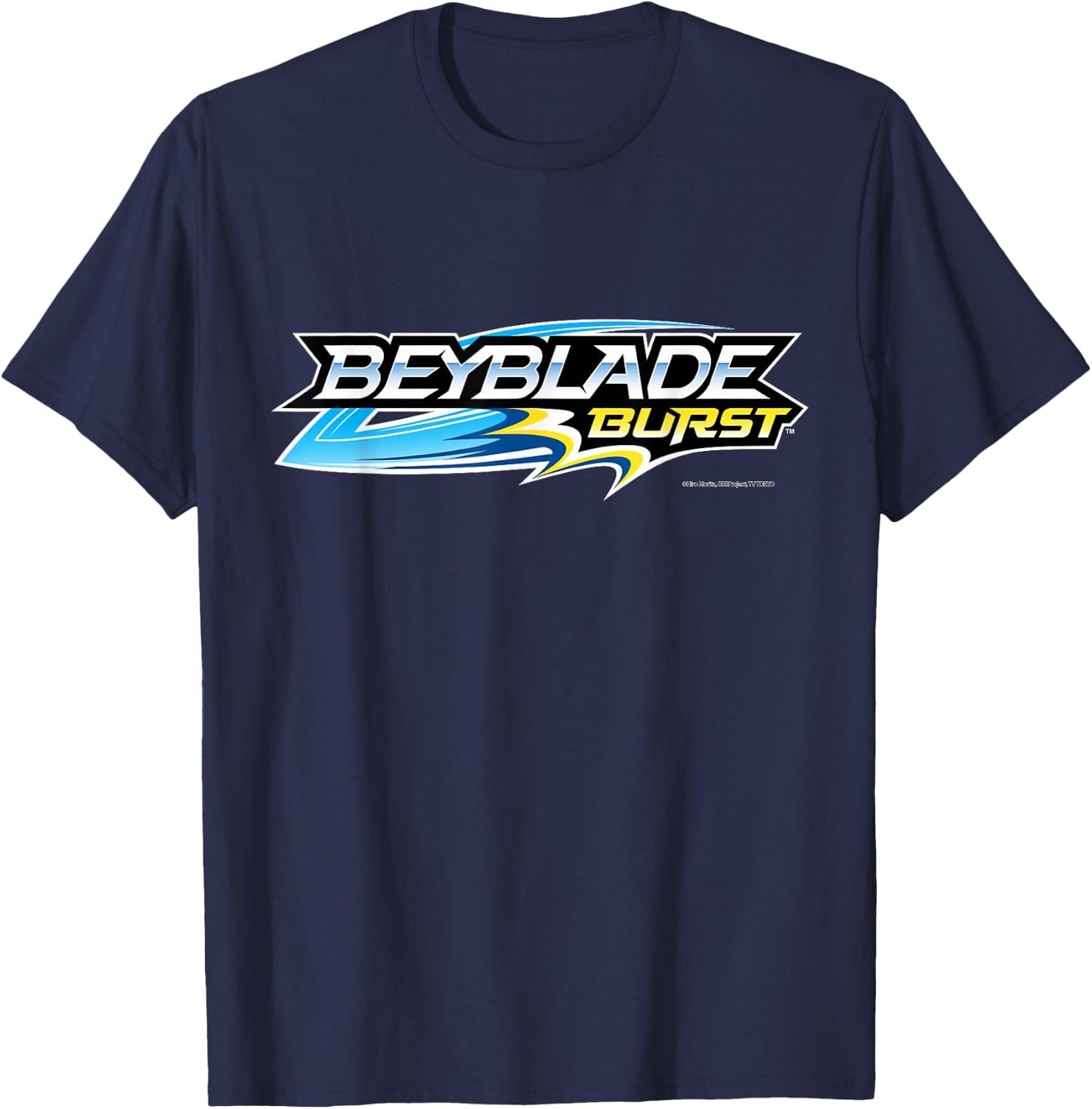 Beyblade Burst Dark Logo T-Shirt - T-Shirt | Navy