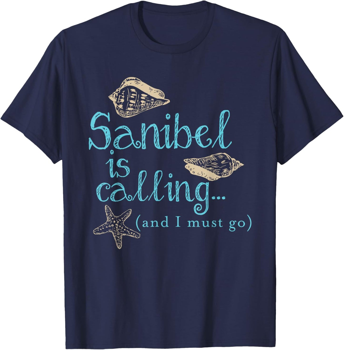 Sanibel Island Florida Calling T-Shirt - T-Shirt | Navy