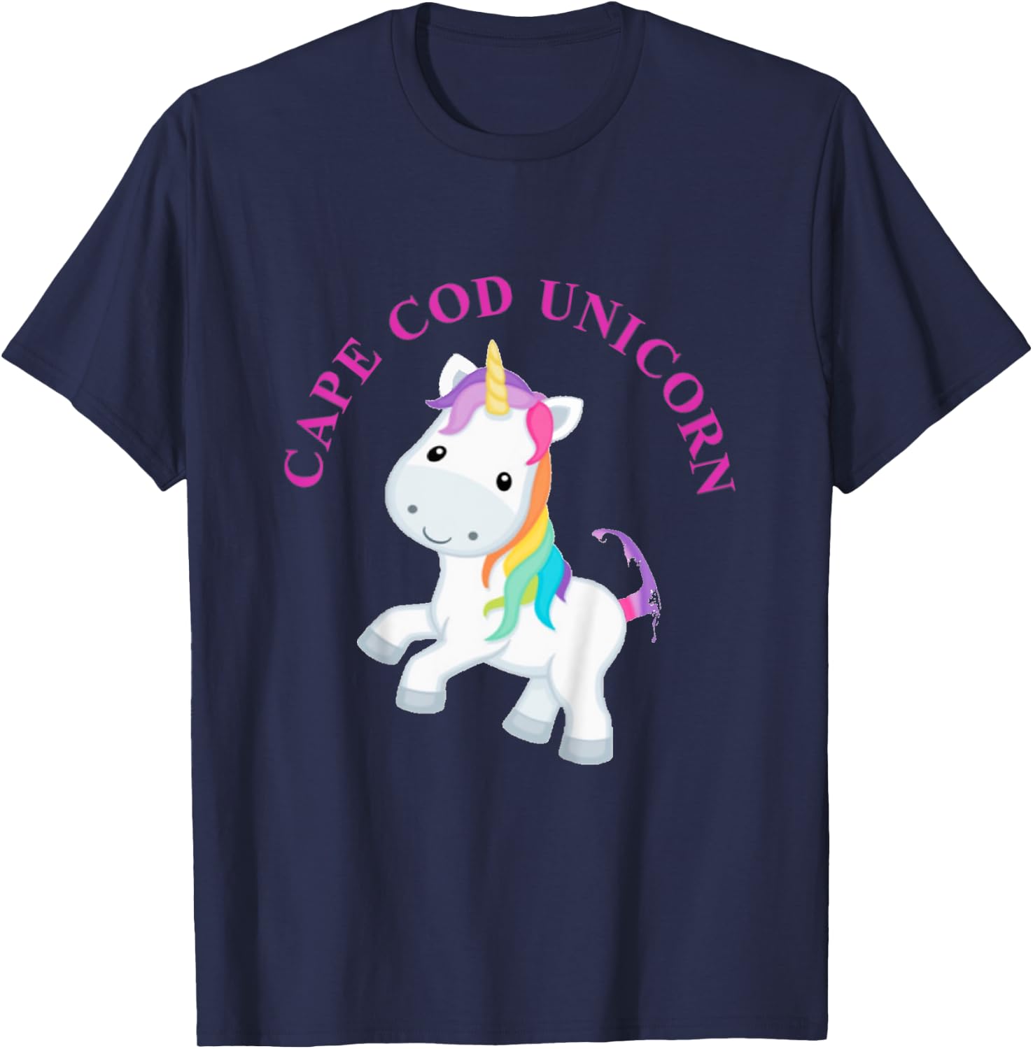 Cape Cod Unicorn Youth T-Shirt - T-Shirt | Navy