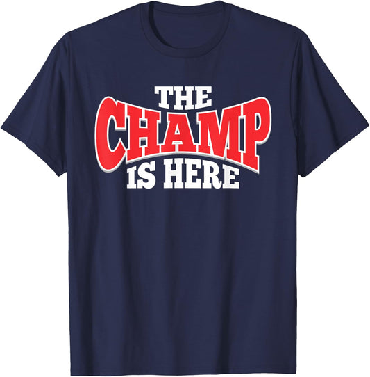 The Champ is Here | Sport Martial Arts Motivational Gym Gift T-Shirt - T-Shirt | Navy