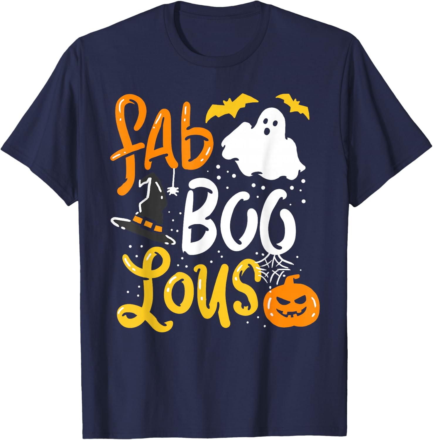 Halloween Shirt Fab Boo Lous Trick Or Treats T-Shirt - T-Shirt | Navy