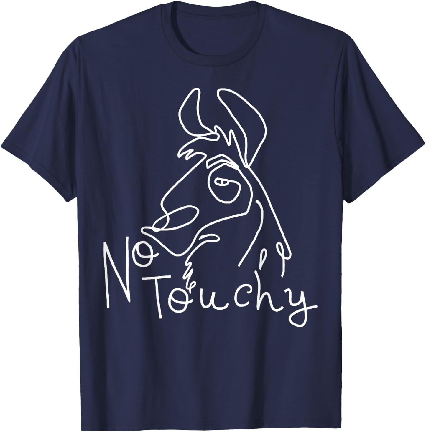 Disney Emperor's New Groove Kuzco The Llama No Touchy T-Shirt - T-Shirt | Navy