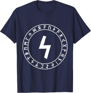 Sowilo Rune Viking Rune Norse Pagan Wicca Witchcraft T-Shirt - T-Shirt | Navy