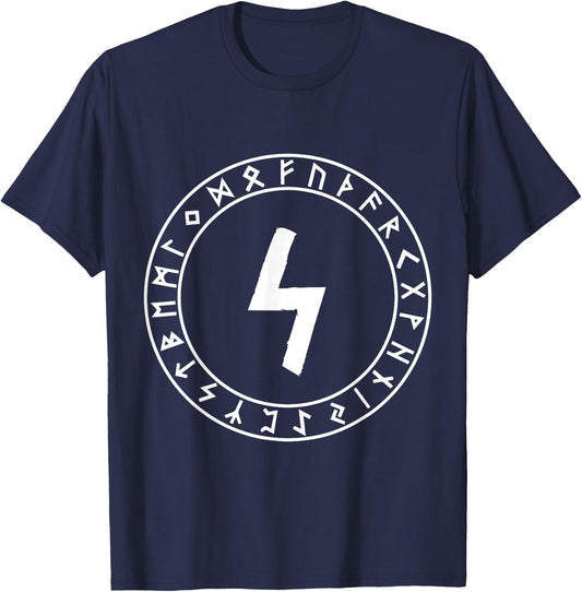 Sowilo Rune Viking Rune Norse Pagan Wicca Witchcraft T-Shirt - T-Shirt | Navy