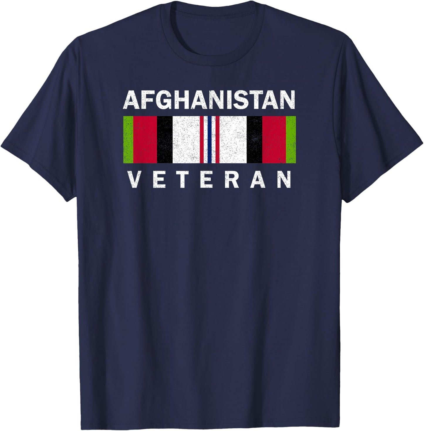 U.S. Military Afghanistan War Veteran Distressed T-Shirt - T-Shirt | Navy
