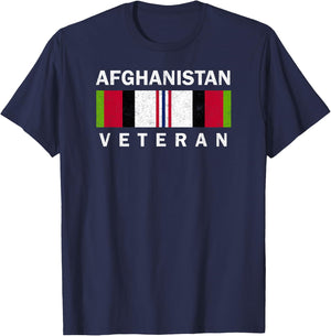 U.S. Military Afghanistan War Veteran Distressed T-Shirt - T-Shirt | Navy