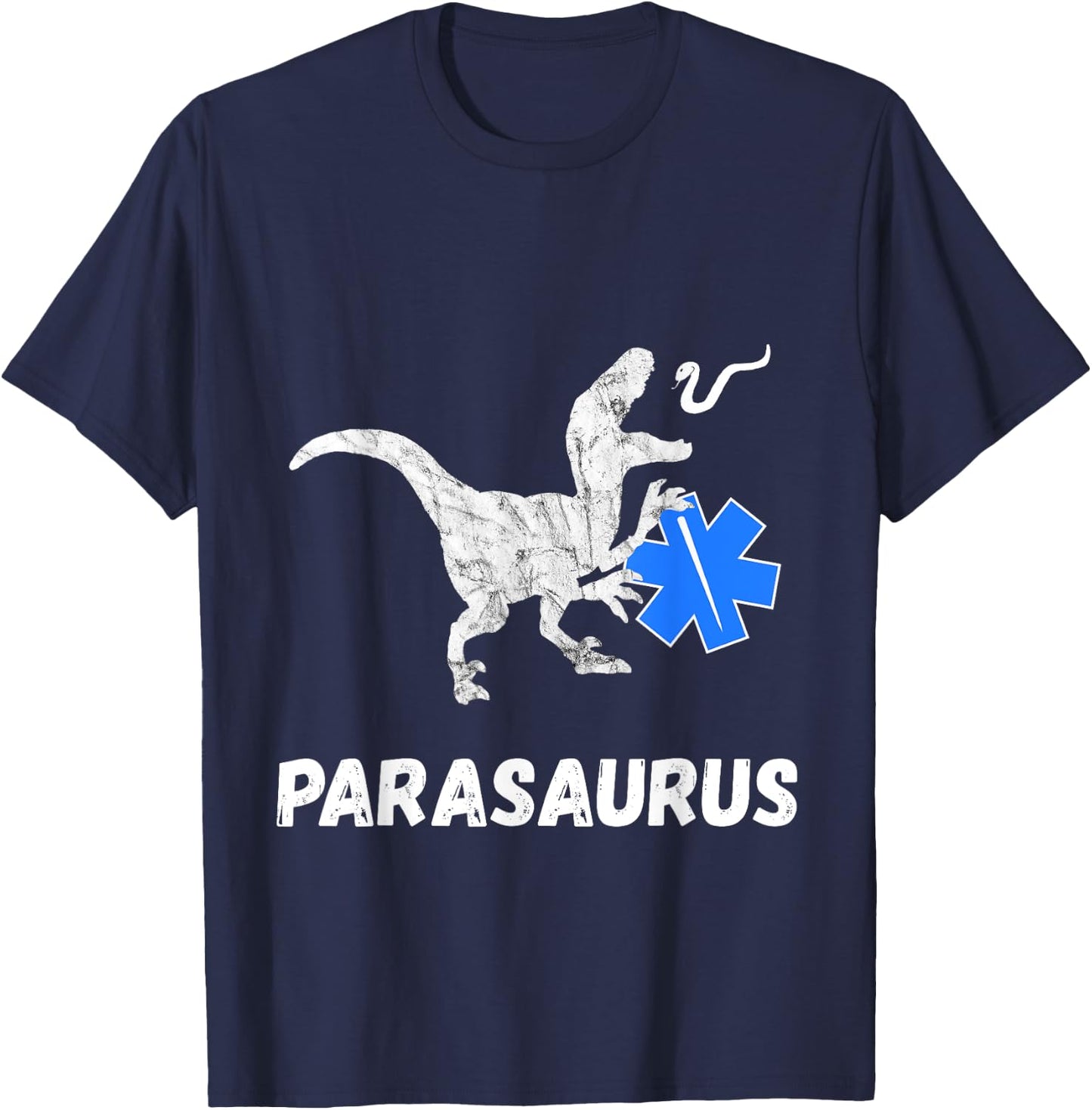 Paramedic Dino Funny Rescue Aid Dino Sani T-Rex T-Shirt - T-Shirt | Navy