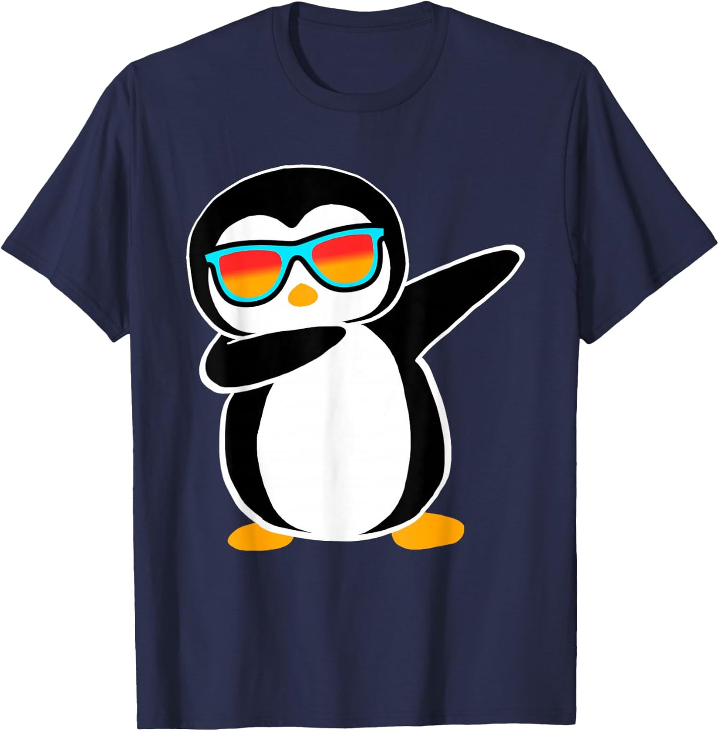 Dabbing Penguin Cute Animal Birthday Party Gift T-Shirt - T-Shirt | Navy