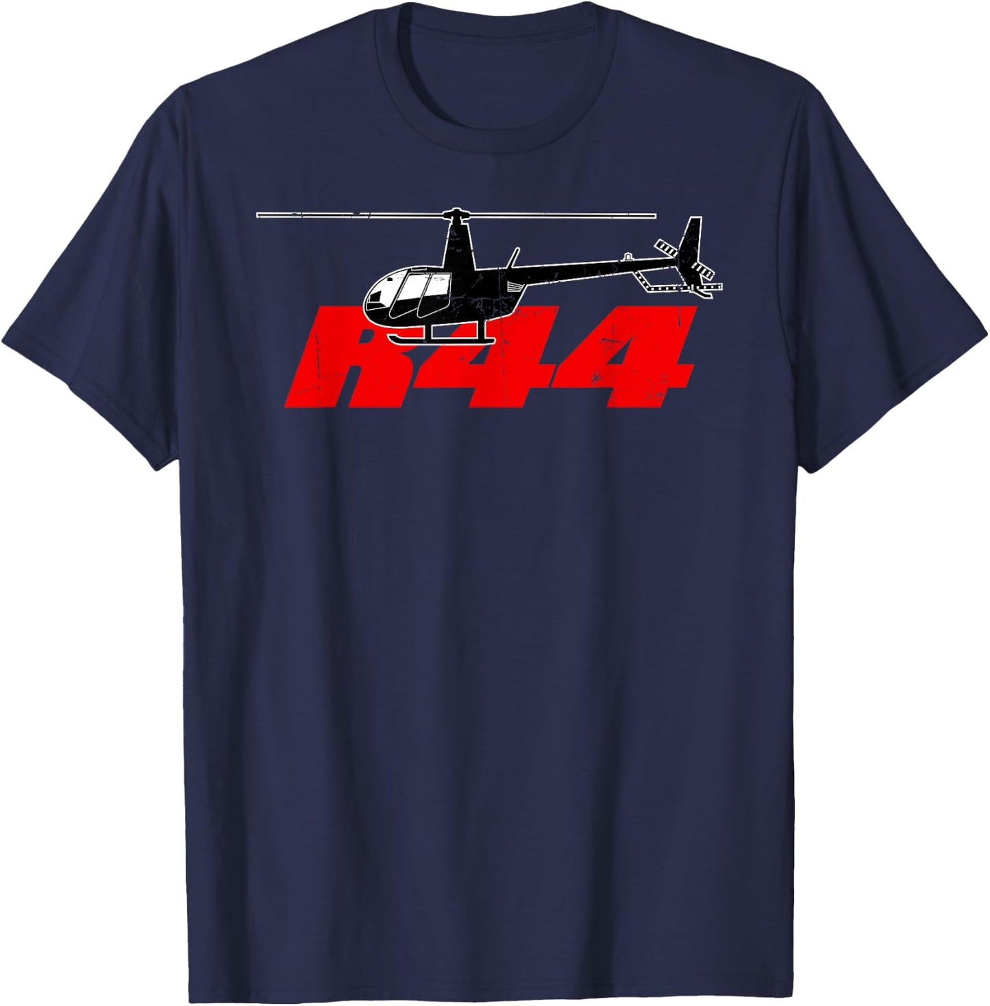 R44 Helicopter Pilot Aviation - R44 Helicopter T-Shirt - T-Shirt | Navy