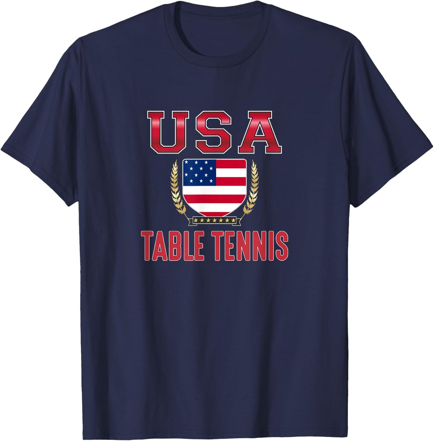 USA Table Tennis T-Shirt - T-Shirt | Navy