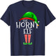 The Horny Elf Family Matching Group Christmas Gift Adult T-Shirt - T-Shirt | Navy