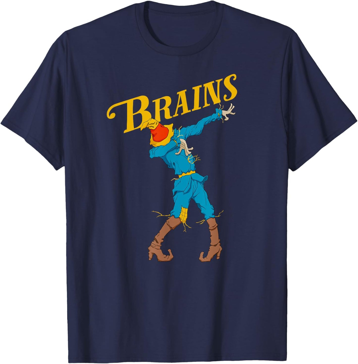 OZ Scarecrow Brains Shirt Art-Classic Dabbing Wizard Of Oz T-Shirt - T-Shirt | Navy
