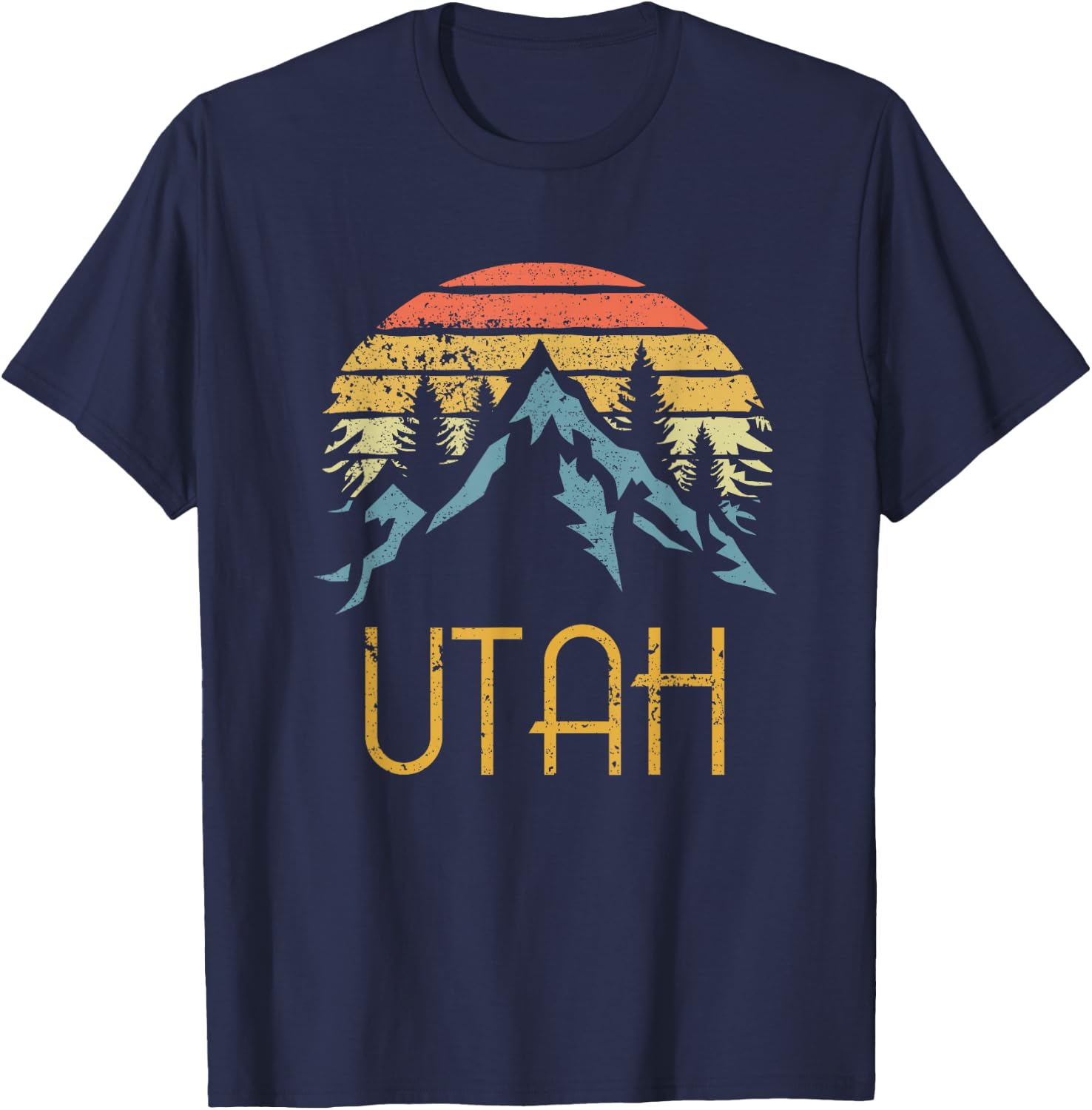 Vintage UT, Utah Mountains Outdoor Adventure T-Shirt - T-Shirt | Navy
