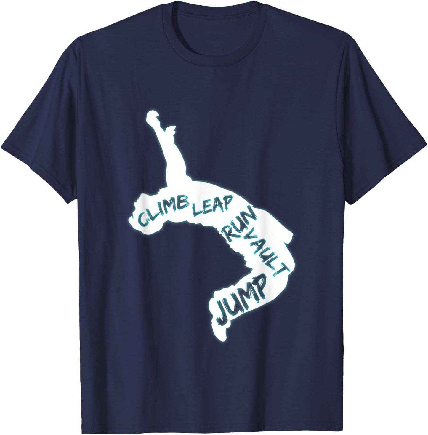 Parkour City Ninja Free Running Leap Vault Jump Athlete Gift T-Shirt - T-Shirt | Navy