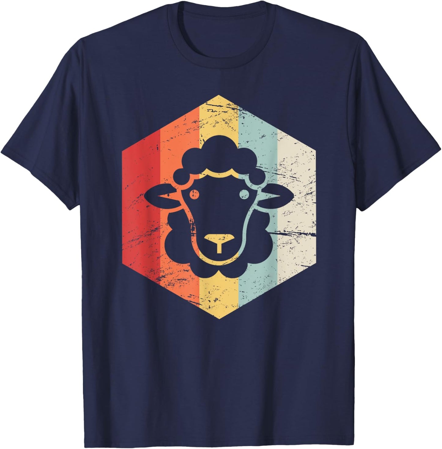 Retro Sheep T-Shirt - T-Shirt | Navy