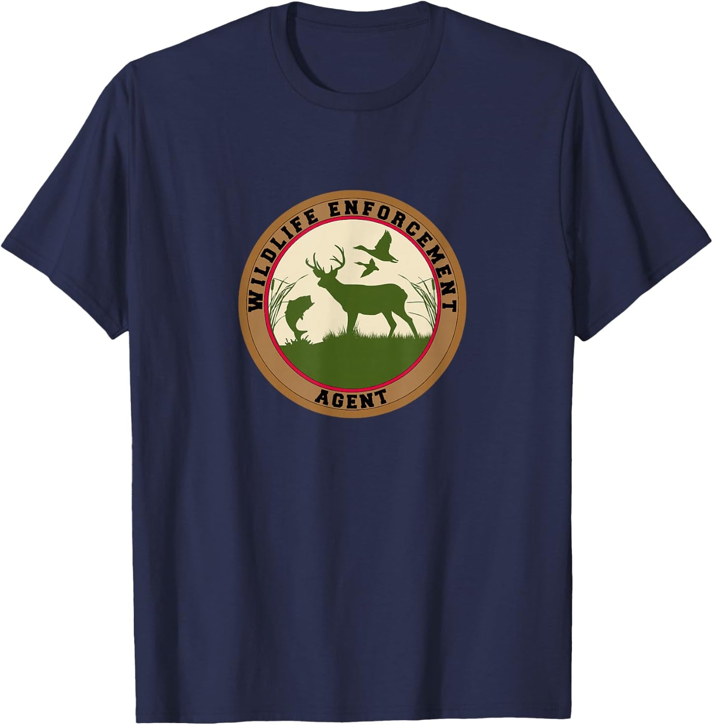 Wildlife Enforcement Agent Officer Uniform Duty T-Shirt - T-Shirt | Navy