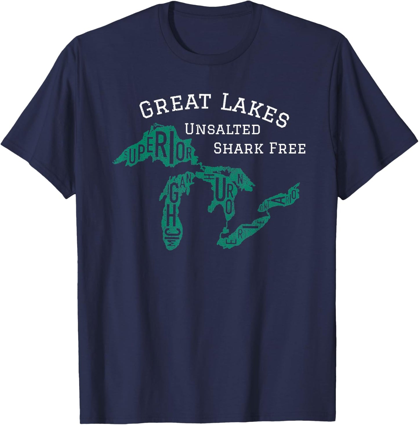 Salt Shark Free Great Lakes T-Shirt - T-Shirt | Navy