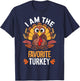 Thanksgiving I'm The Favorite Turkey Funny Matching T-Shirt - T-Shirt | Navy