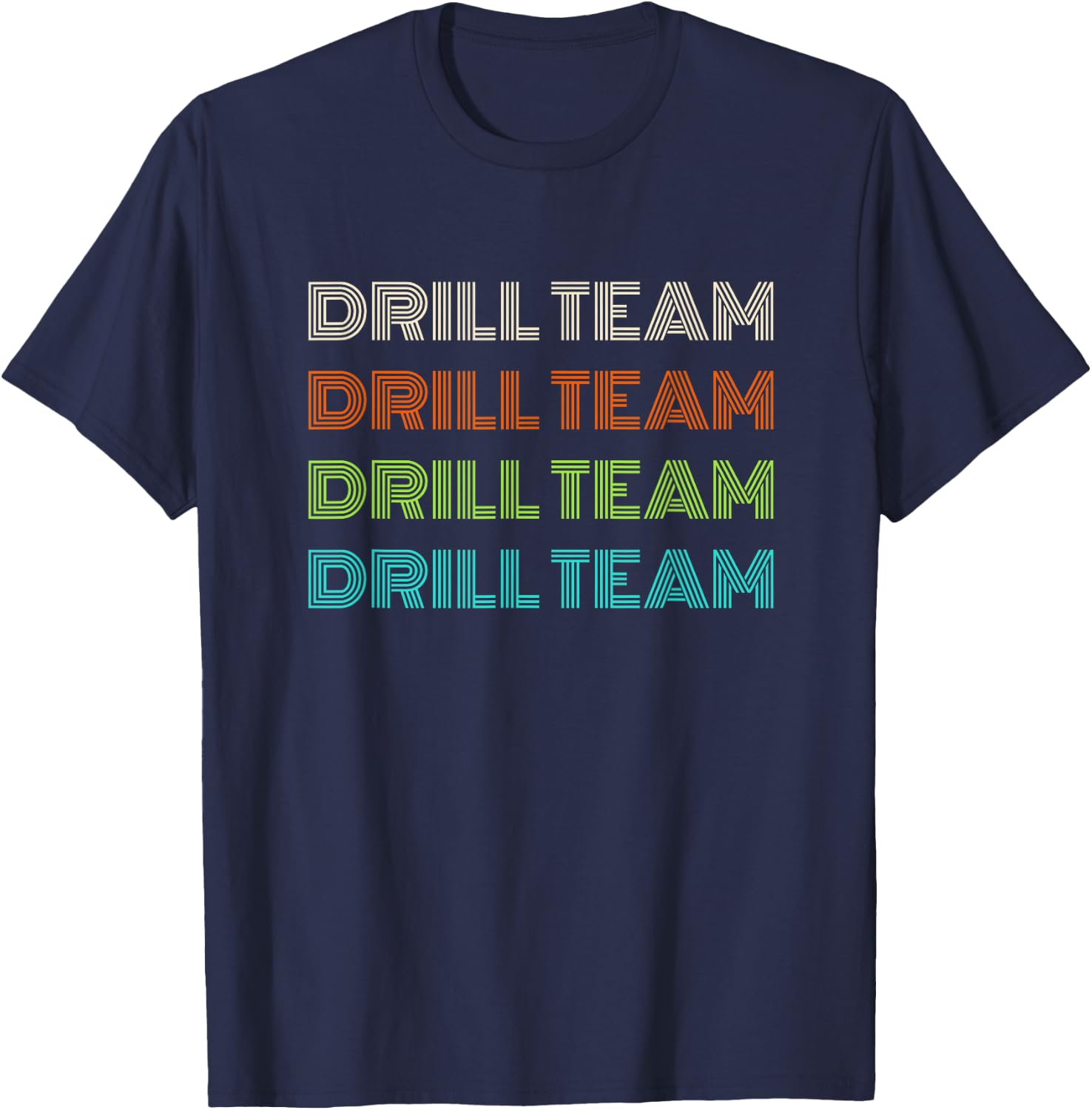Classic 1970's Drill Team T-Shirt - T-Shirt | Navy