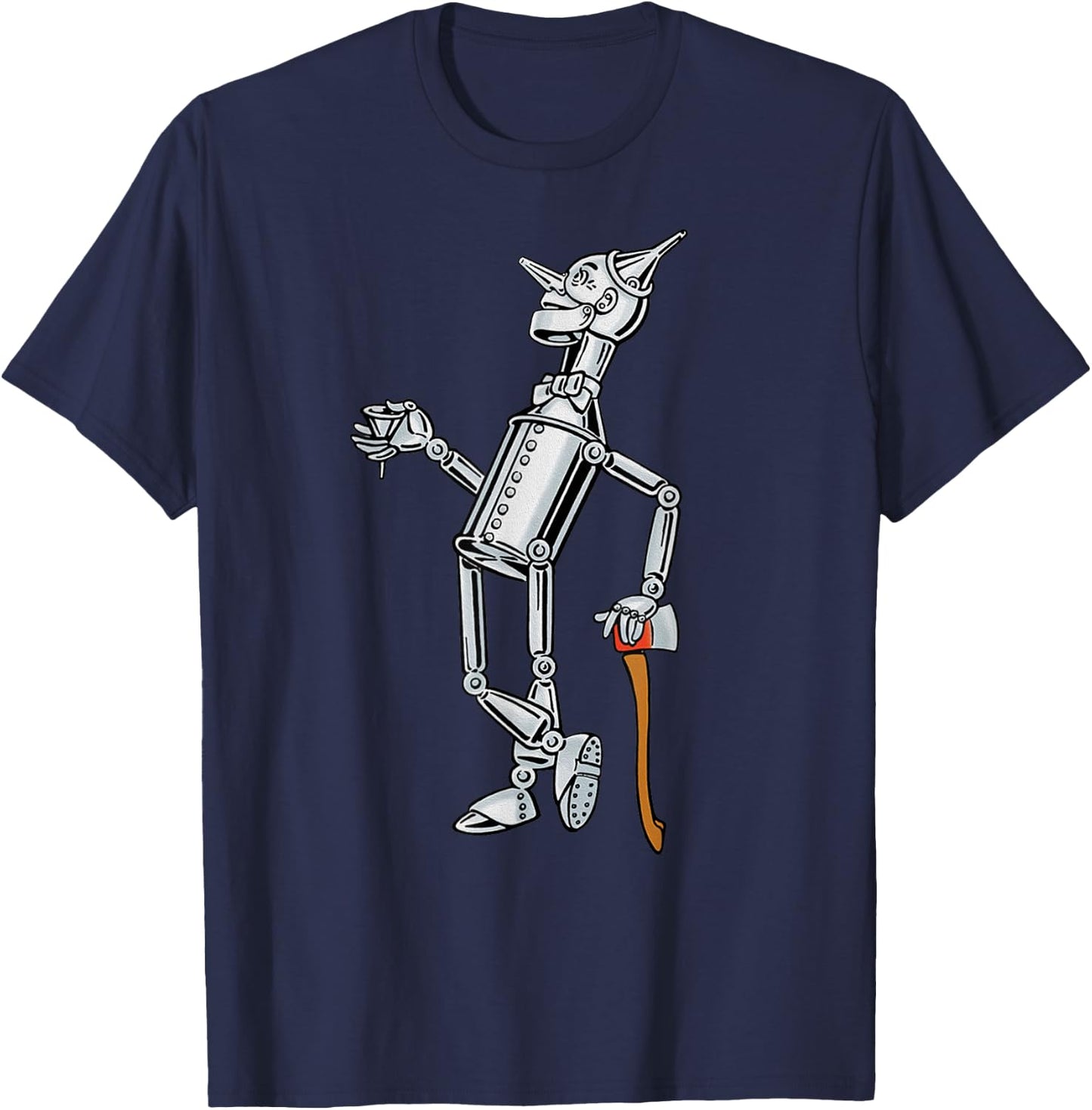 OZ Tin Man Shirt Art-Retro The Wizard of OZ Vintage Tin Man T-Shirt - T-Shirt | Navy