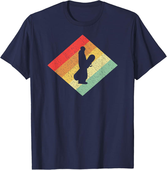 Retro Vintage 80s Snowboarding Gift Snowboarders T-Shirt - T-Shirt | Navy