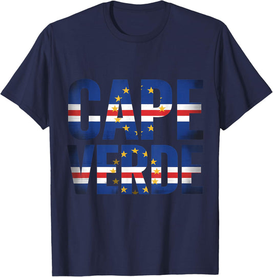 Cape Verde Roots Cabo Verde Cape Verdean Flag T-Shirt - T-Shirt | Navy
