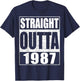 Straight Outta 1987 Shirt Men Women 38th Birthday T-Shirt - T-Shirt | Navy