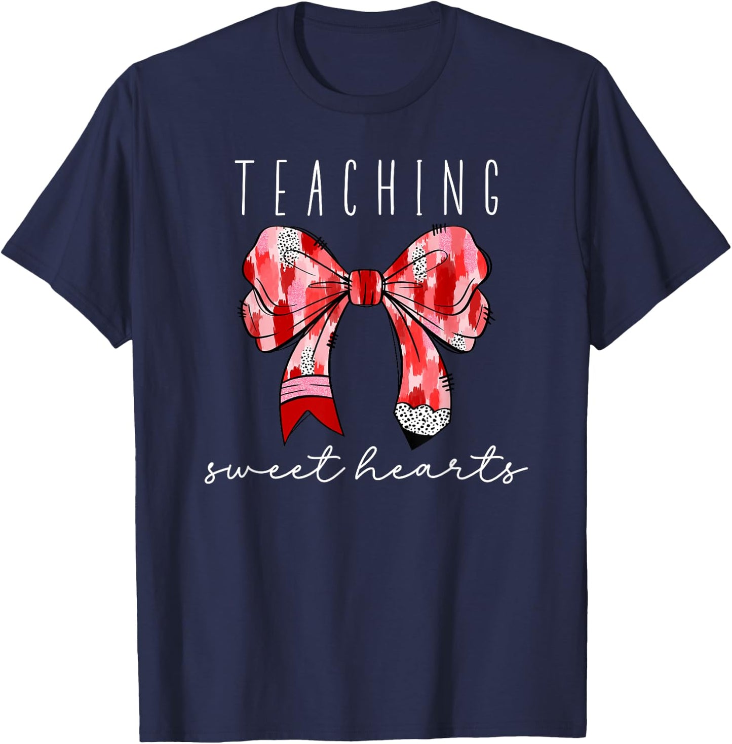 Teaching Sweet Hearts Teacher Valentine’s Day Women T-Shirt - T-Shirt | Navy