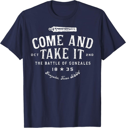 Vintage Come and Take It The Battle of Gonzales 1835 T-Shirt - T-Shirt | Navy