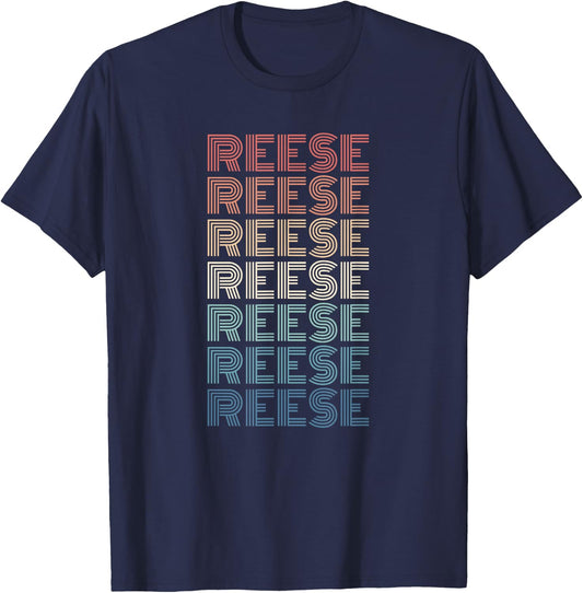Reese Vintage 80s Style Retro T-Shirt - T-Shirt | Navy