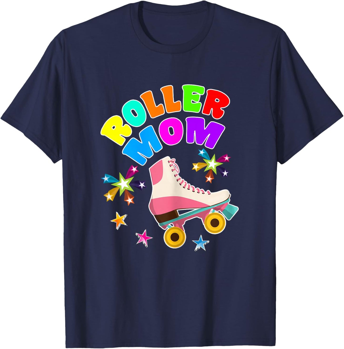 Roller Skate Mom Shirt Roller Girl Mother Gift Rollerskate T-Shirt - T-Shirt | Navy